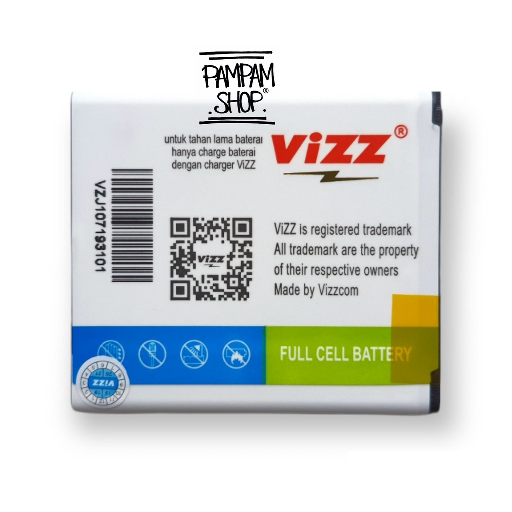 Baterai Vizz Double Power Original Samsung Galaxy J1 2015 J100 Batre Batrai Battery Ori SM-J100H HP Handphone