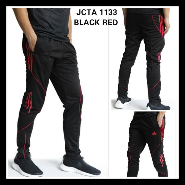 black red adidas pants