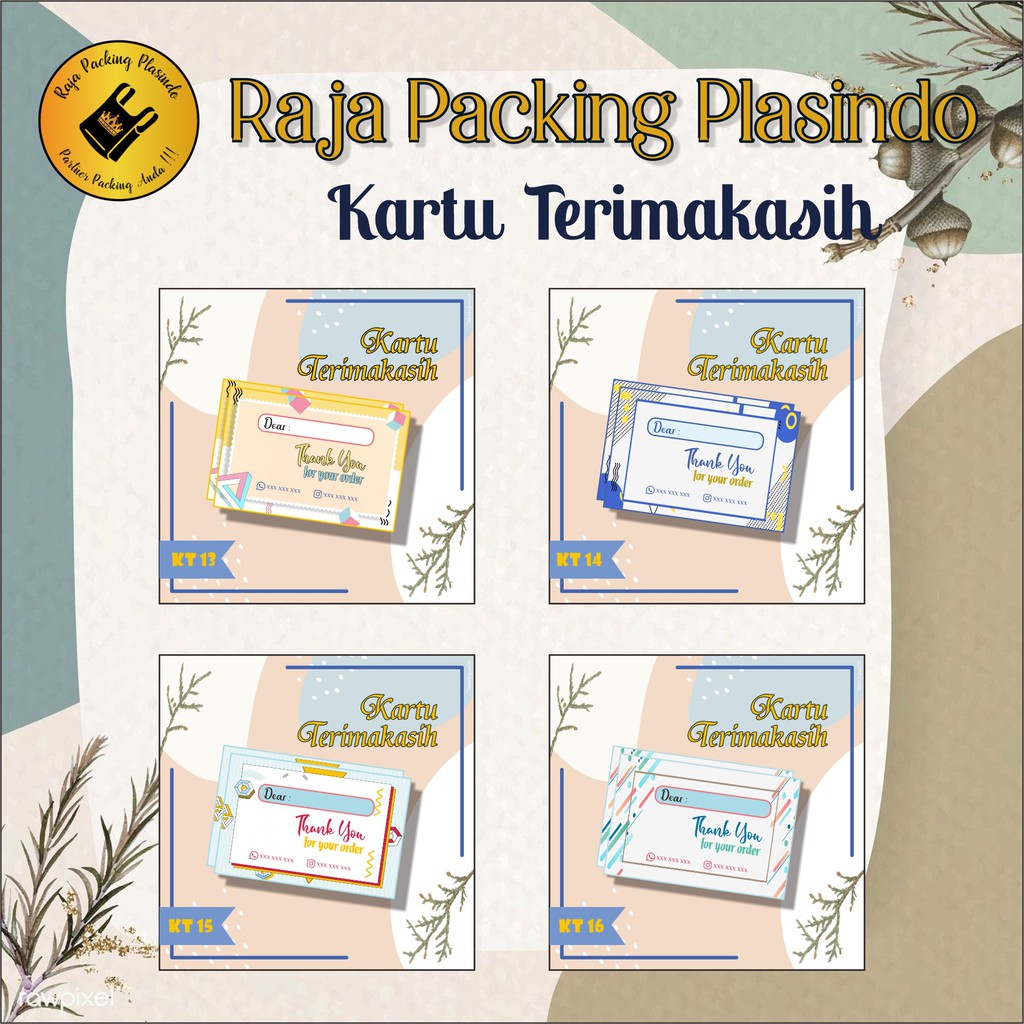 Kartu ucapan Thank you for order | thanks card | gift card | custom kartu ucapan