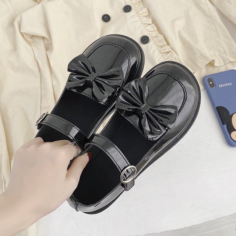 Sepatu kecil Lolita gaya kuliah JK baru Sepatu Mary Jane Jepang lembut Gadis Korea lembut busur sepa