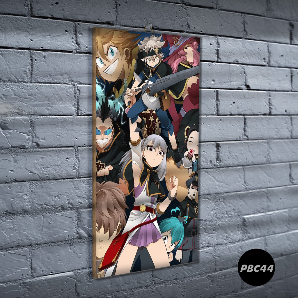 Poster Kayu Black clover /Dekorasi Kamar / Anime /Art / Poster Keren / Poster minimalis/ PBC-PBC44