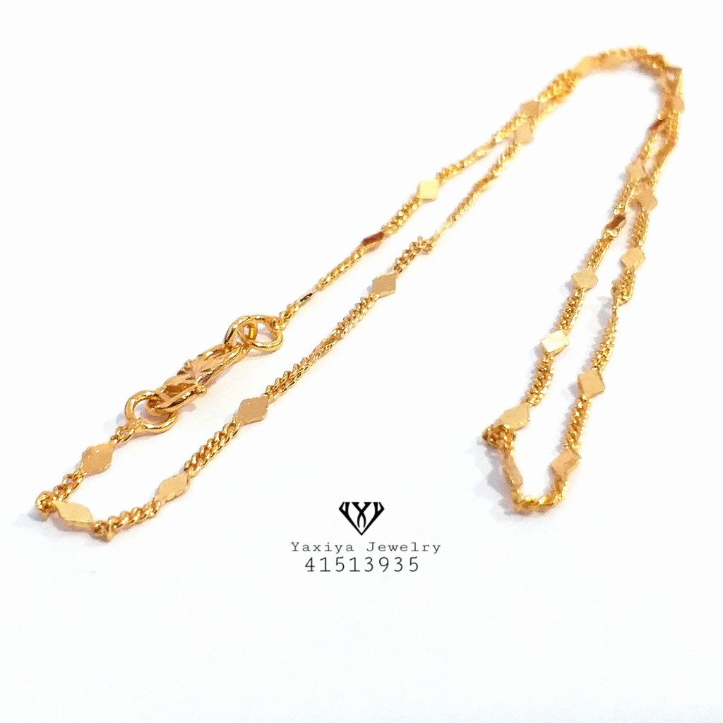 

Kalung rantai motif anak lapis emas imitasi Yaxiya Jewelry 550