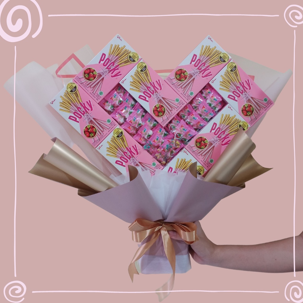 

Buket Pocky Love 8 Kotak - Buket Pocky Love - Buket Pocky Yupi Love Besar - Buket Pocky Love Yupi