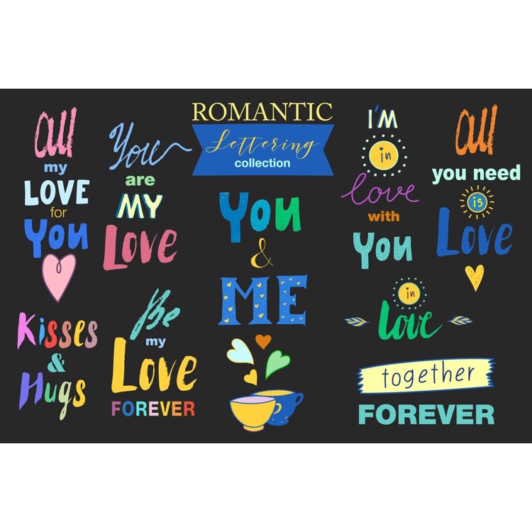 Romantic Design Kit - Vector Designs