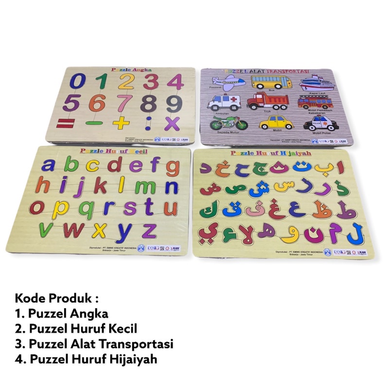 Puzel Kayu Mainan Eduksi Anak [Alat Mainan Edukatif Anak PAUD]