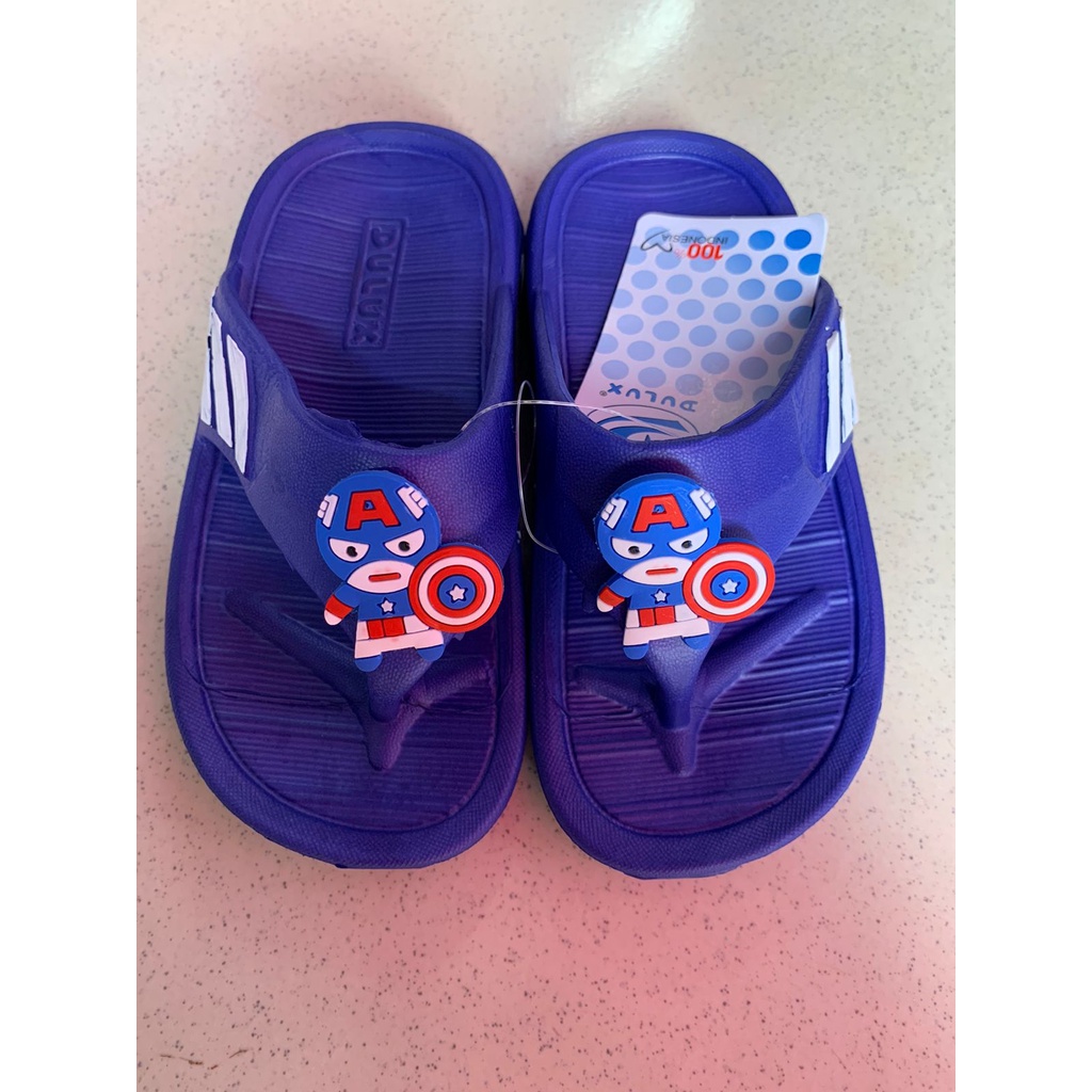 DX-352D Sandal Jepit Anak Laki Laki Cowok Karakter Captain America Merek Dulux Size 24-29