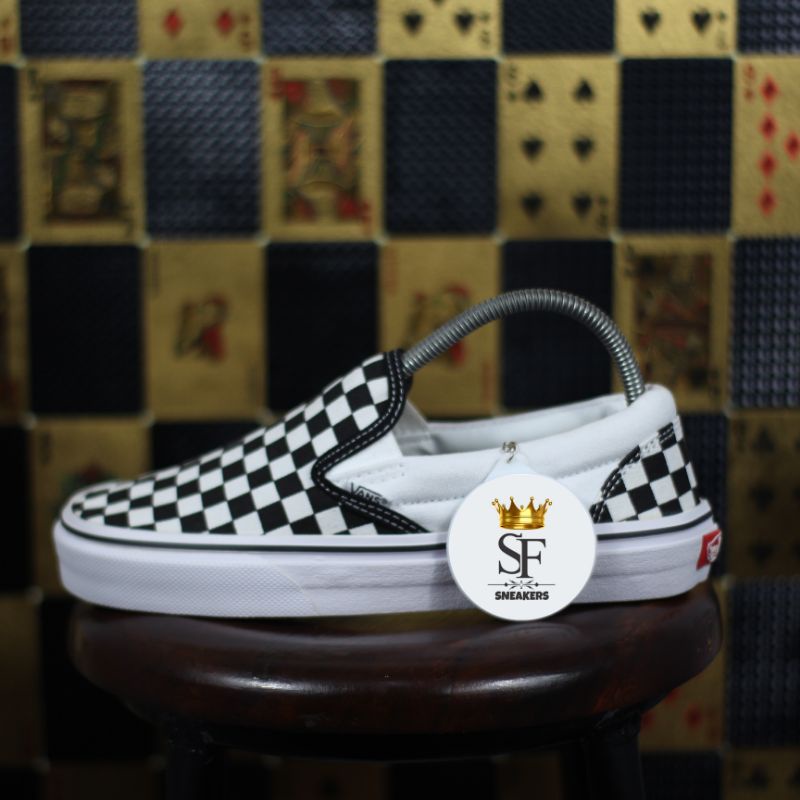 Vans Checkerboard Classic Slip On UNISEX Pria Wanita Grade Original BNIN