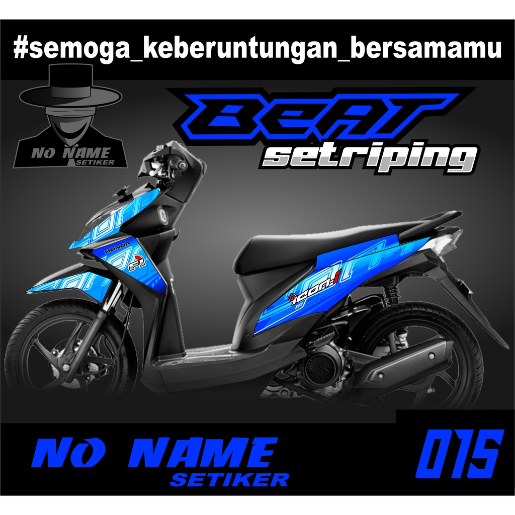 striping setiker stiker sticker beat fi (b15) 2013-2015 variasi - stiker motor honda setriping beat