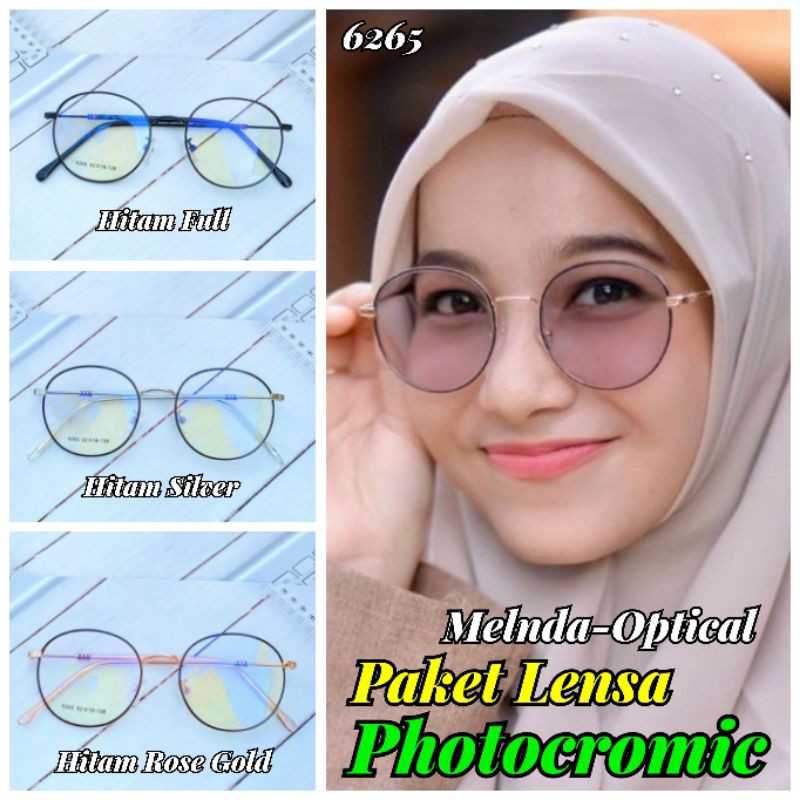 KACAMATA 6265 PAKET LENSA PHOTOCROMIC,KACAMATA WANITA MURAH,KACAMATA MODEL KEKINIAN