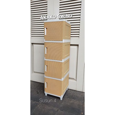 Lemari plastik 4 susun/lemari akako