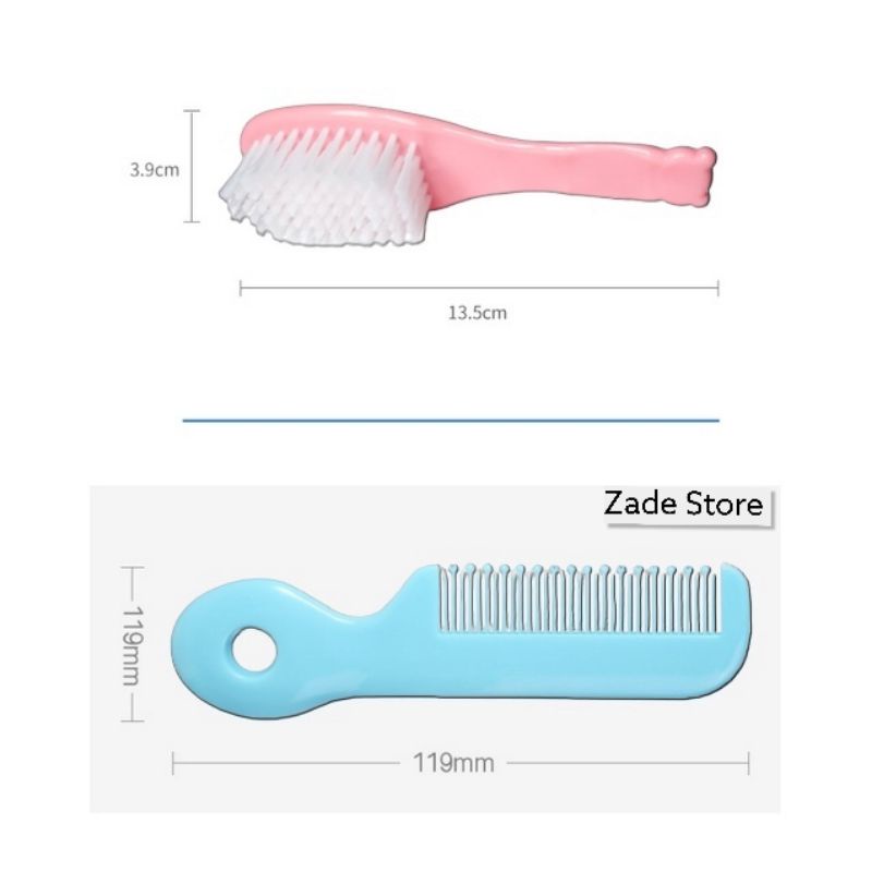 Sisir Bayi Imut / Sisir Anak / Mini Baby Safety Comb Set 2in1 - Zade Store