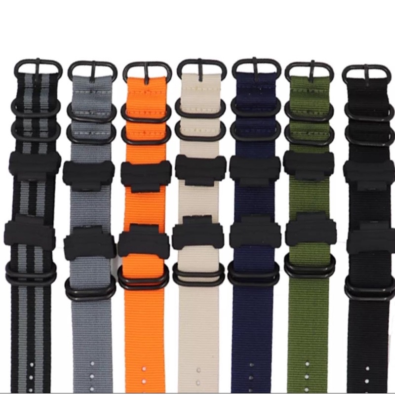Strap kanvas universal gshock G SHOCK Casio Nilon Kanvas Strap GD110/110/120 GA110/100 DW5600 DW6900 GA400 dengan Konektor Adaptor