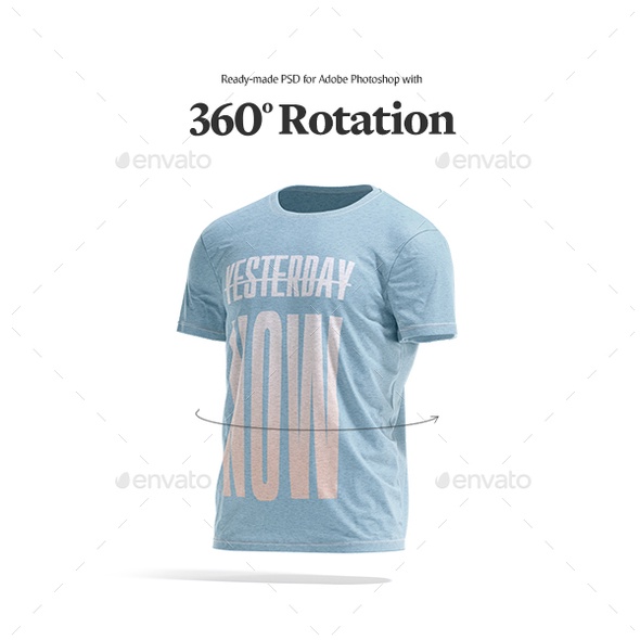 Mens T-Shirt Animated Mockups Set - Adobe Photoshop