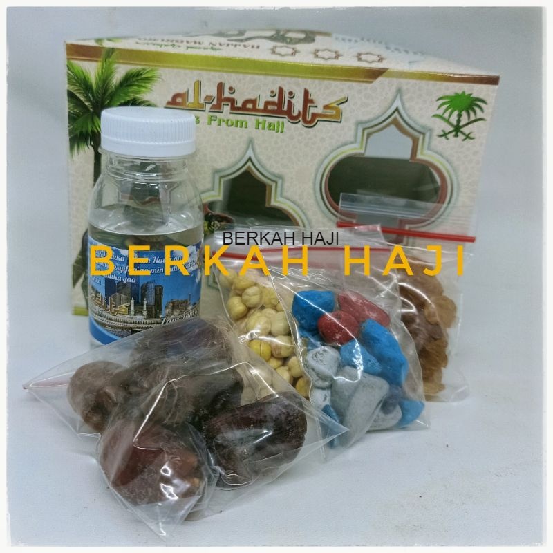 paket oleh oleh haji dan umroh + coklat kerikil + air zamzam