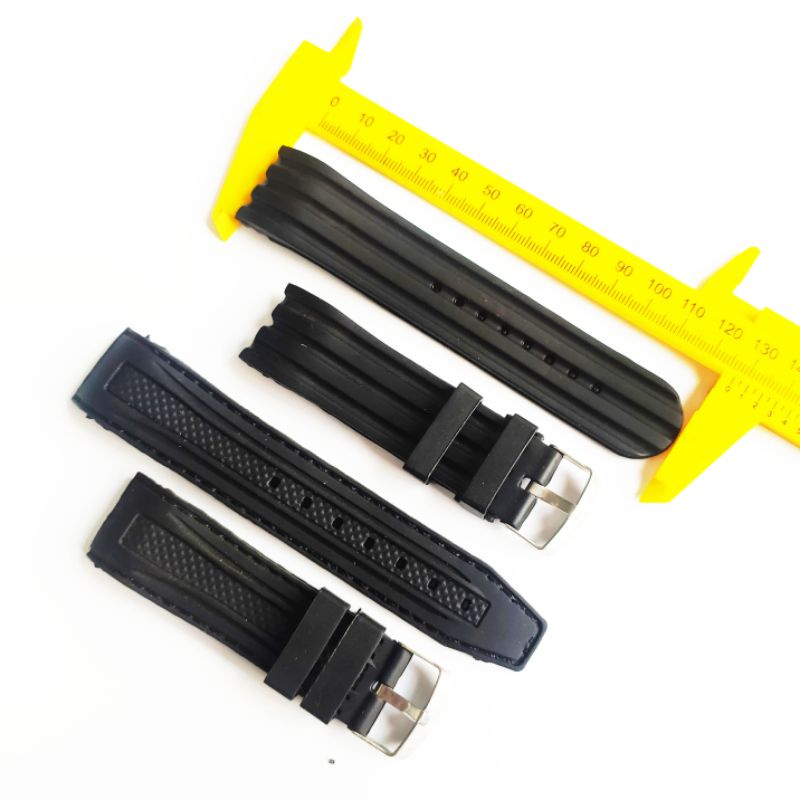 strap rubber silicon size 24 mm untuk semua merk jam tangan