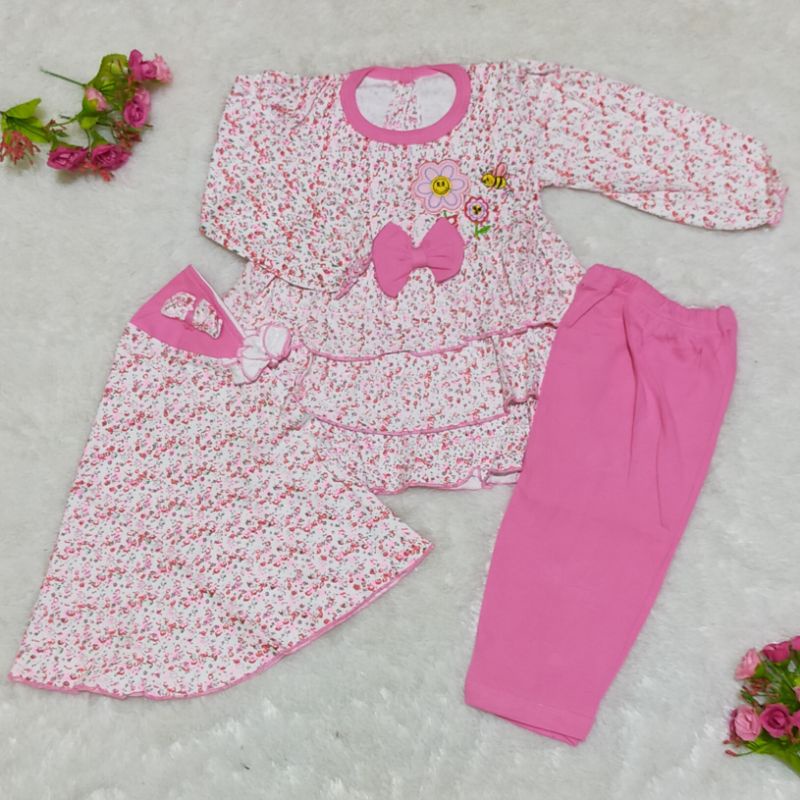 Baju Muslim dan Hijab Baby Branded umur 3 6 9 12 bulan 1 2 tahun untuk Lebaran