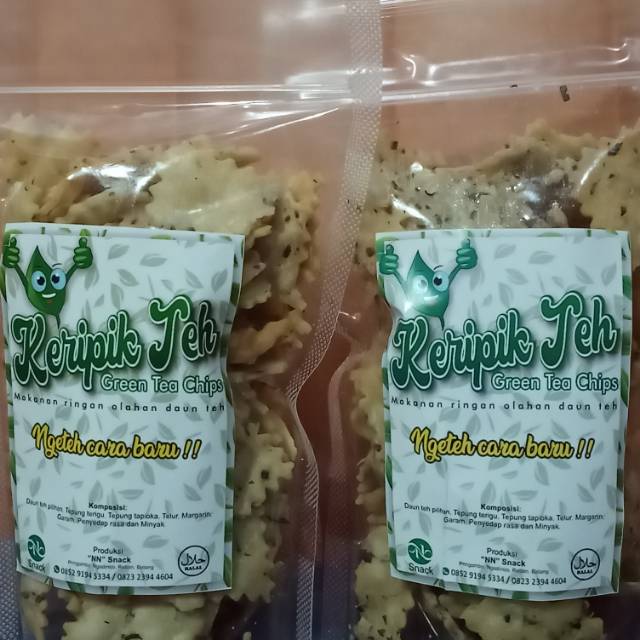 

Keripik teh,, enaknya mantul murah meriah yess ,,,Ngeteh cara baru, makanan ringan olahan daun teh,,
