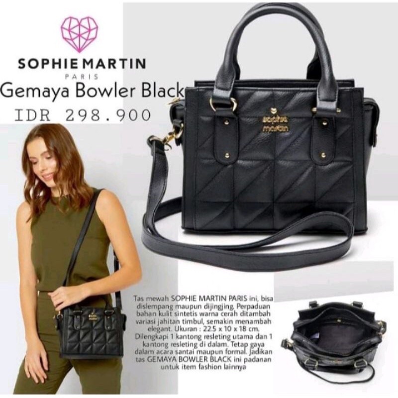 SOPHIE MARTIN TAS GEMAYA BOWLER BLACK SOPHIE PARIS