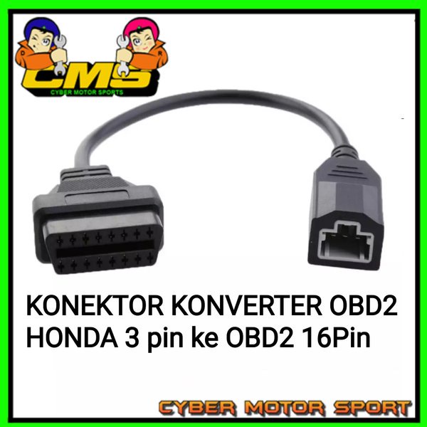 kabel scanner mobil honda konverter OBD2 16pin ke 3pin mobil honda lama. obd2 honda.