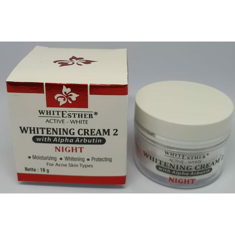 Whitesther Active White Whitening Night Cream 2 for Acne Skin Types