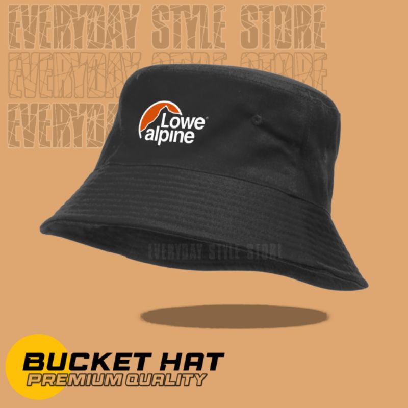 Topi Lowe Alpine Bucket Outdoor / Bucket Hat High Quality Pria Wanita Dewasa Logo Lowe Alpine Outdoo