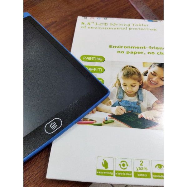 LCD WRITING TABLET 8.5 INCH / PAPAN TULIS ANAK DAN DEWASA-Biru