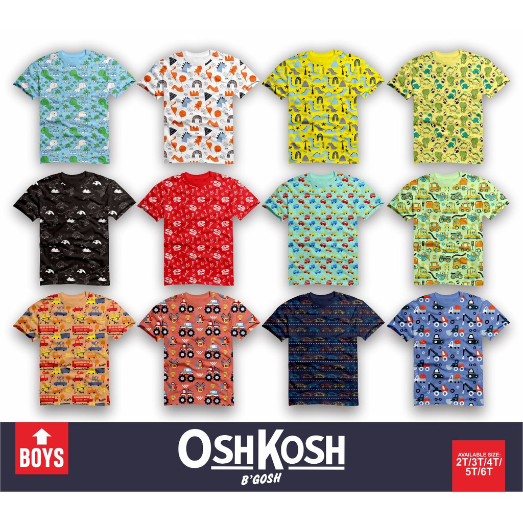 KAOS ANAK LAKI LAKI FULLPRINT OSHKOSH