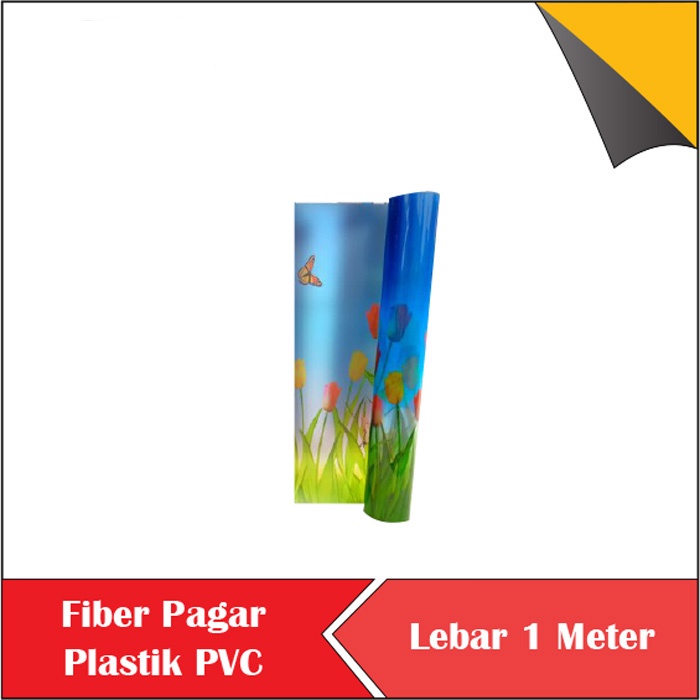 Fiber Pagar Plastik PVC Fiber Plat Penutup Pagar Tulip Bambu