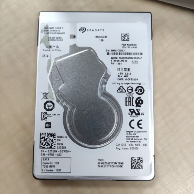 HDD Laptop 1TB Seagate Sata