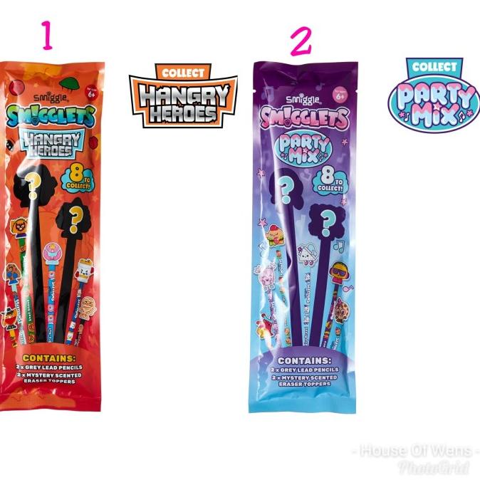 

SMIGGLE SMIGGLETS ERASER PENCIL PACK - PENSIL PENGHAPUS SMIGGLE