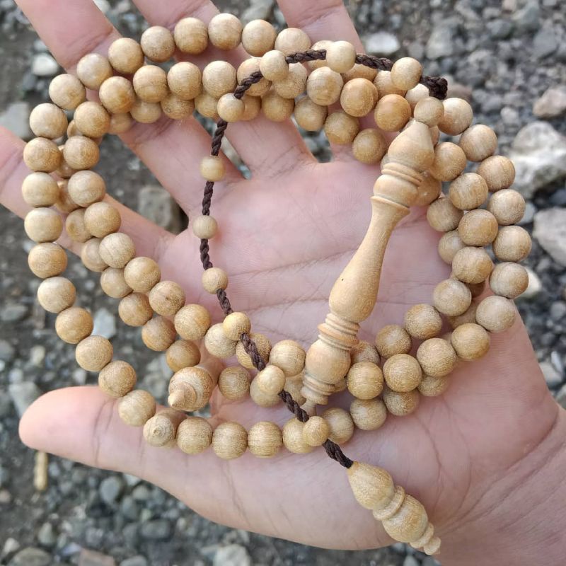 Tasbih Kayu Cendana Alami Size 8mm Kualitas Tasbih Super