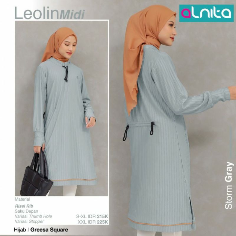 LEOLIN MIDI STROME GREY TUNIK ALNITA | TUNIK KAOS
