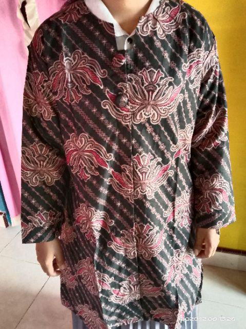 Couple Batik Tunik Modern Seragam Kerja Kantor Lengan Panjang