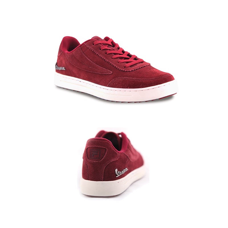 Sepatu FILA X VESPA Prepo Primavera Wine Maroon Limited Edition original