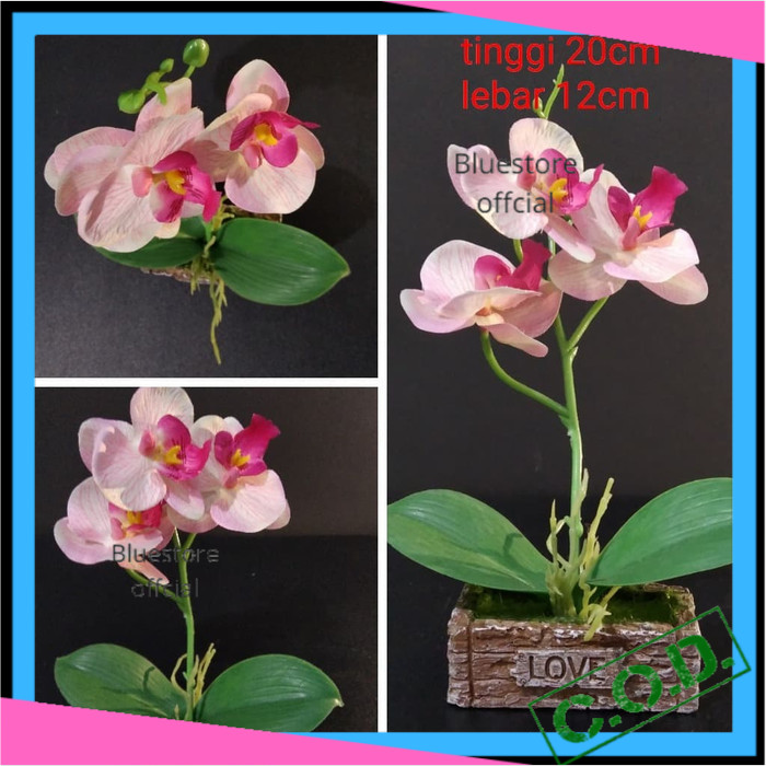 Bunga Hias Plastik Pot Dinding Gantung Murah Minimalis Tanaman Palsu Aesthetic Pohon Hiasan Ruangan 