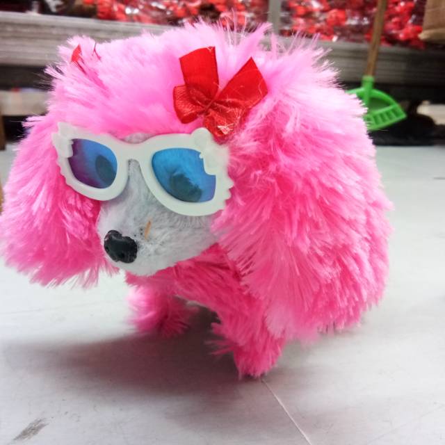 Mainan boneka anak anjing batrai lucu bersuara dan berjalan