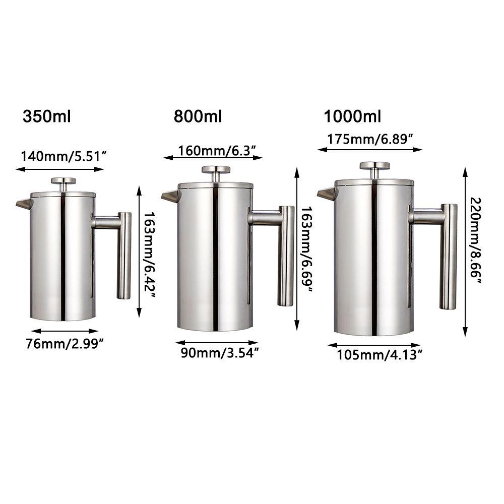 Suyo Alat Pembuat Kopi French Press 3 Level Bahan Stainless Steel 304