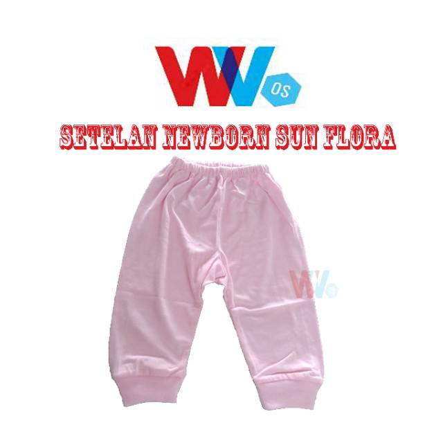 Setelan bayi New Born Sunflora baby lengan pendek / lengan panjang sablon warna