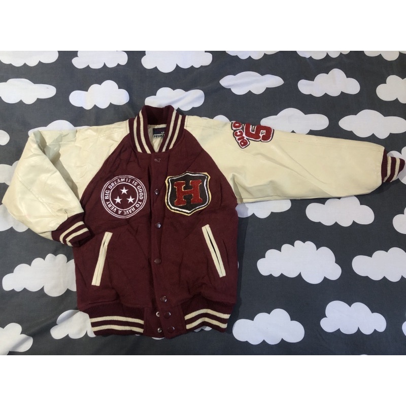 preloved jaket leather kulit varsity anak laki