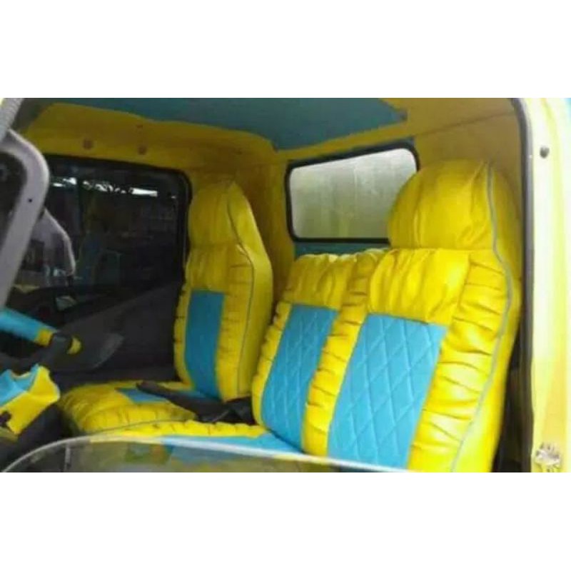 Sarung jok mobil truk paket jok + plafon + setir canter, ragasa, Dyna, Hino, isuzu elf  model sofa k