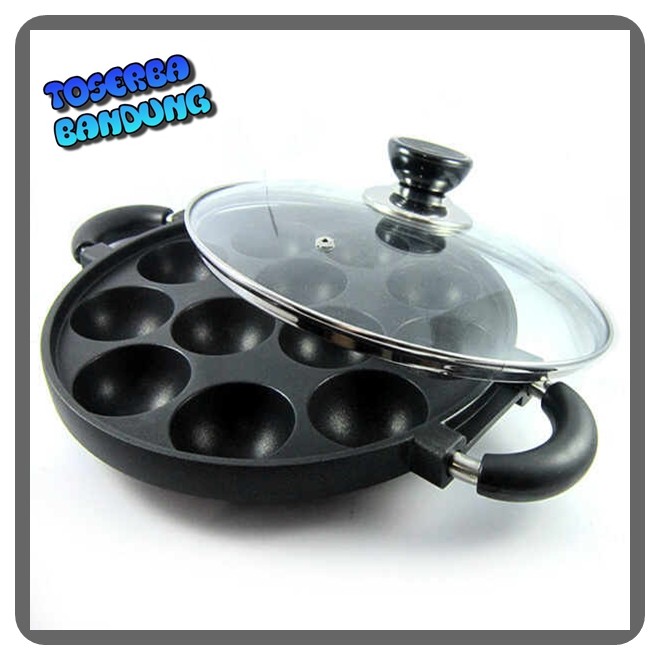 Cetakan Kue bulat ball pan 12 Lubang / cetakan kue takoyaki besar