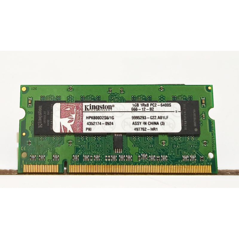 RAM LAPTOP KINGSTON DDR2 1GB 6400S/800 MHz SODIM