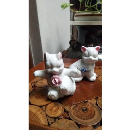 keramik kucing lucu/keramik hias meja/keramik kucing set/keramik karakter/guci antik/pajangan lucu