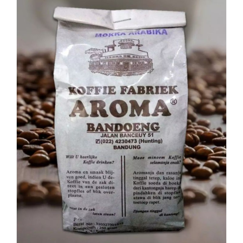 

Kopi Aroma Bandung 250 gram Mokka Arabika - Giling Halus