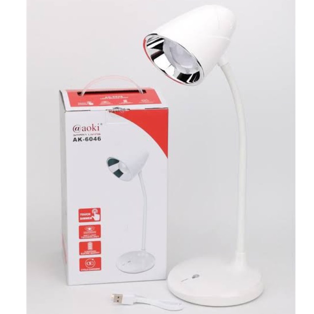 Lampu cas meja belajar Aoki AK-6046 sensor sentuh