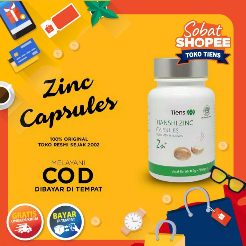 Jual TIENS / TIANSHI ZINC CAPSULES HARGA PROMO 1 BOTOL ZINC CAPSULES ...