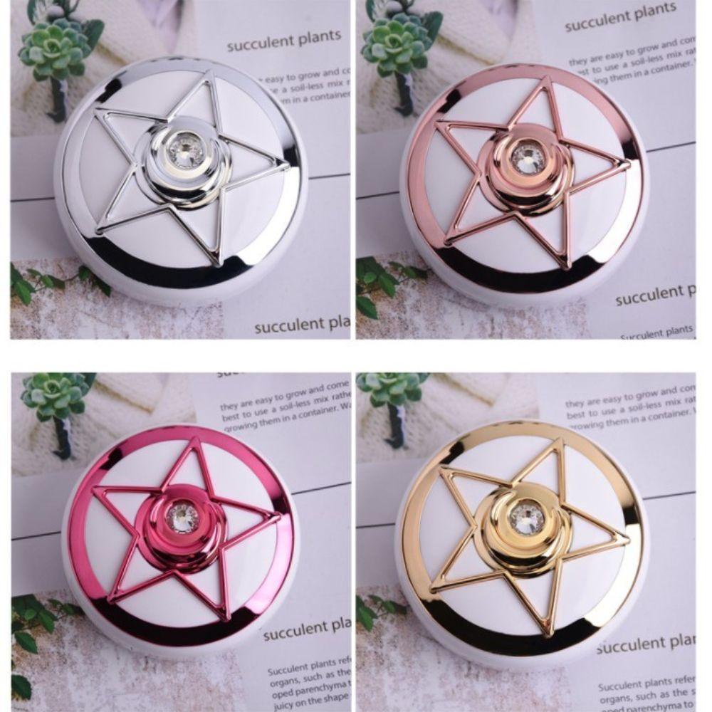 Lensa Agustina Kotak Sambung Ganda Dengan Cermin Berlian Imitasi High Quality Lens Nursing Tool Pentagram Travel Accessaries Contact Lens Holder