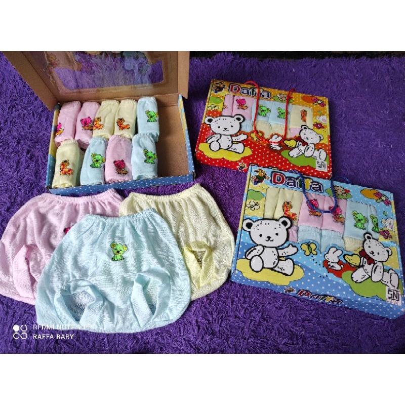 DAFFA SNI ..CELANA POP BOX BAYI ISI 1 LUSIN/12pcs