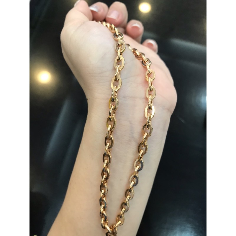 Kalung rantai nori mesin emas asli kadar 375