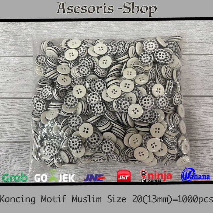 Kancing baju Koko | Kancing Motif baju Koko Size 20 (13mm) | Kancing Baju Koko | Kancing Baju Muslim
